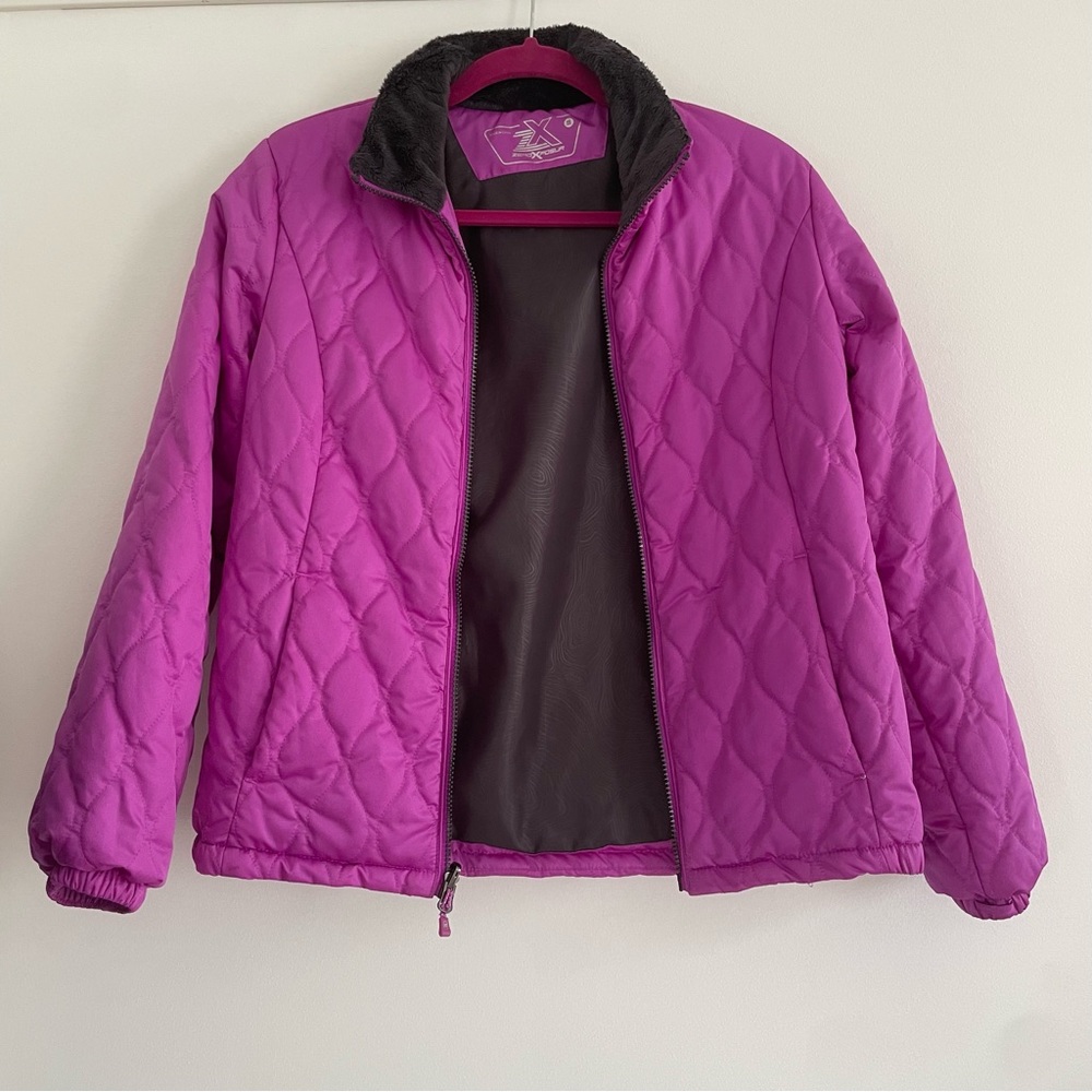 Purple Quilted Winter Jacket
